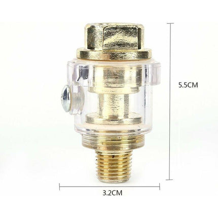 1/4'' Bsp Mini In-Line Oil Lubricator Air Tool Oil Lubricator Oiler Compressor Hose Automatic Lubrication For Pneumatic.