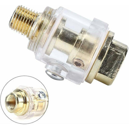 1/4'' Bsp Mini In-Line Oil Lubricator Air Tool Oil Lubricator Oiler Compressor Hose Automatic Lubrication For Pneumatic.