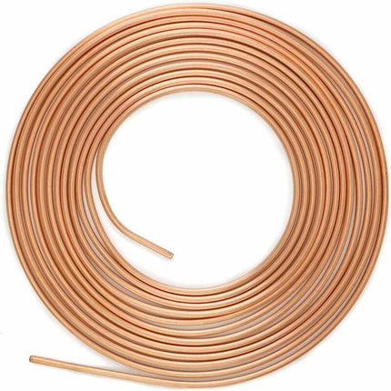 7.6M Brake Copper Hose, Brake Pipe Tube, Od 4.76Mm, Id 3.3Mm With 16 Nuts.