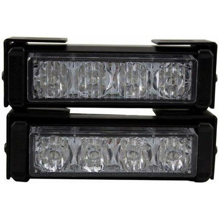 Strobe Lights, 2 pcs 8 LEDs Emergency Strobe Warning Lights Emergency Flashing Warning Lights 12V Universal For Car.
