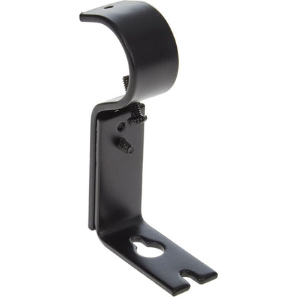 Adjustable Curtain ROd Wall Bracket, 2 Pack, Black.