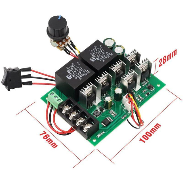 Dc Motor Controller, Dc 9-50V 40A Reversible Dc Motor Speed Controller To 12V 24V 36V 48V 2000W Reversible Speed Control.