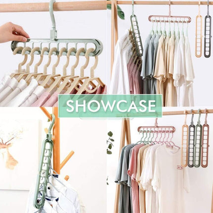 12 pcs Magic Hangers, Premium Quality Foldable Hangers, Multi-Function Space Saving Hangers, For Storing And Drying.
