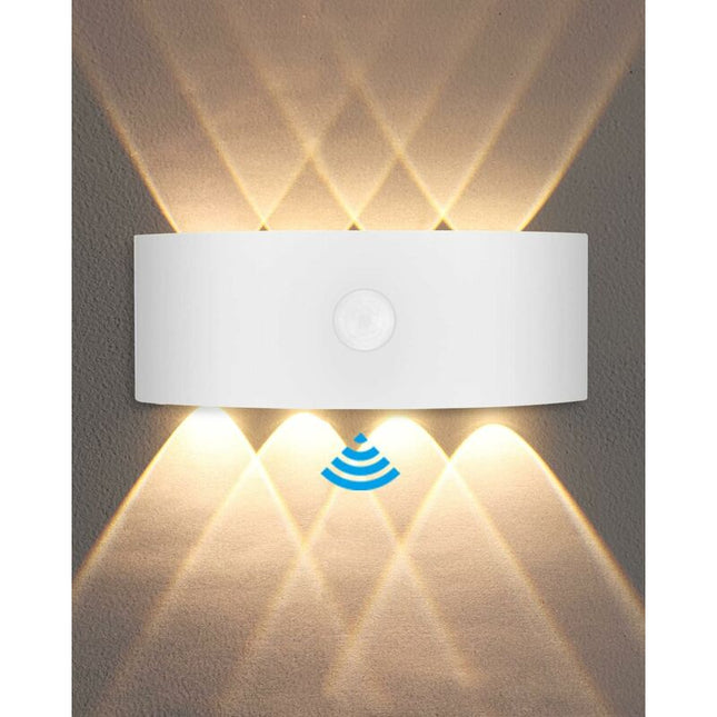 Outdoor Wall Light, 8W Indoor Motion Sensor Lamp, 3000K Warm White Bedroom Wall Light, Waterproof Ip65, Balcony,.