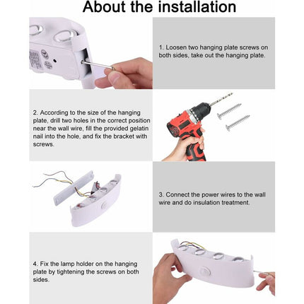 Outdoor Wall Light, 8W Indoor Motion Sensor Lamp, 3000K Warm White Bedroom Wall Light, Waterproof Ip65, Balcony,.