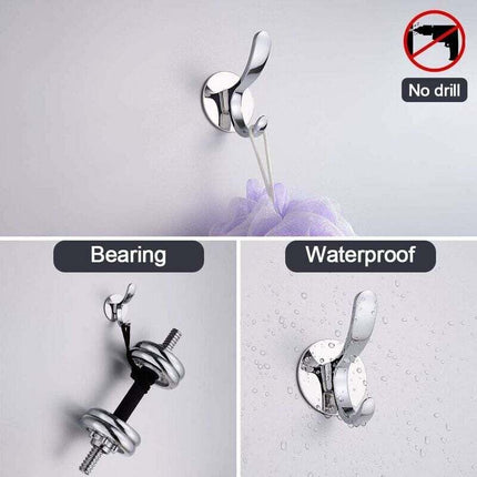 Coat Hook Wall Mounted Towel Hook Polished Stainless Steel Coat RObe Kitchen Tea Towel Hanger Without DAmaging The Wall.