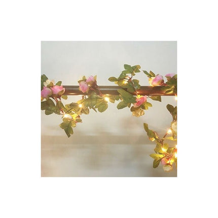 2 Meter 20 LED Flower Leaf String Lights Battery Operated Copper LED Fairy Lights For Wedding Party Event Decoration.
