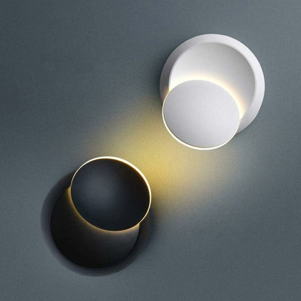 Indoor Wall Lights Warm White LED Wall Lamp 5W Modern Wall Light Warm White Creative Eclipse 2 In 1 Iron Wall Sconce.
