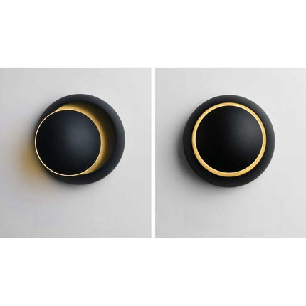 Indoor Wall Lights Warm White LED Wall Lamp 5W Modern Wall Light Warm White Creative Eclipse 2 In 1 Iron Wall Sconce.