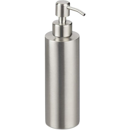 Brushed Stainless Steel Refillable Soap Dispenser 350Ml Silver.