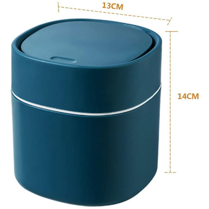 Tabletop Trash Can With Lid, Mini Plastic Trash Can, Small Tabletop Trash Can For Bedrooms, Dining ROoms, Bathrooms,.