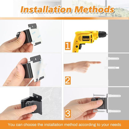 6 Pieces Mop Holder, Wall Mounted Mop Hanger, Mop Holders For Bathroom, Kitchen, Garden, Garage, Office.