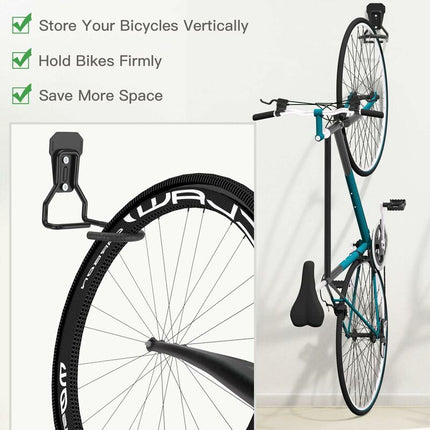 4 Pack Bike Hooks, Iron Hanger Holders, Heavy Duty L-Shaped Storage Wall Mount, Practical Vertical Bicycle Rack For.