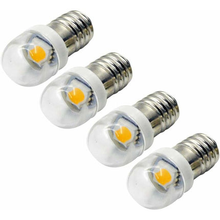 4 pcs 3V 0.2W E10 LED Bulb 5050 1Smd White 3000K LED Replacement Bulb Upgrade For Headlights Flashlights Torch Lights.