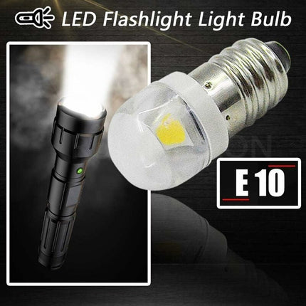 4 pcs 3V 0.2W E10 LED Bulb 5050 1Smd White 3000K LED Replacement Bulb Upgrade For Headlights Flashlights Torch Lights.