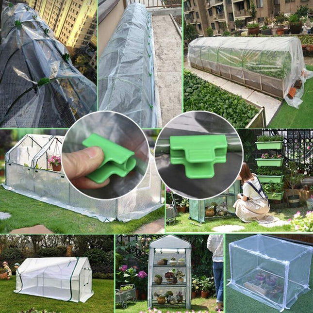 48 pcs Garden Hose Clips, Garden Shed Film Accessories, 16Mm Outer Diameter, Plant Stakes, Greenhouse Plastic Clips,.