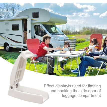 Rv Door Latch Holder Hook Storage For Rv Trailer, Durable Material And Simple Installation, Rv, Trailer, White.