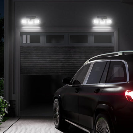 3-Head Solar Spotlight With Motion Detector.