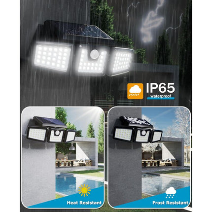 3-Head Solar Spotlight With Motion Detector.
