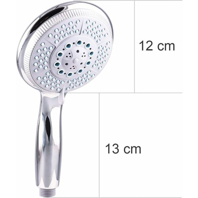 High Pressure Shower Head With 5 Adjustable Powerful Spray Modes, Universal Replacement Shower Head For Bathtub, 1/2".