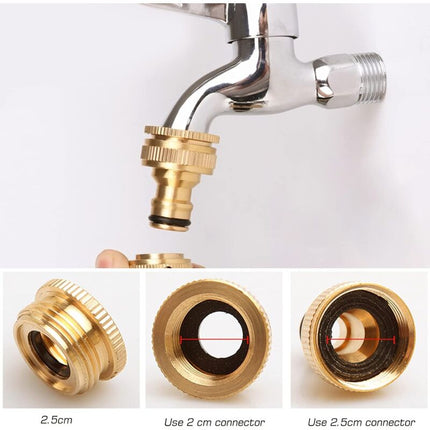 2-Way Y-Distributor With 3/4" Brass Quick Connect For Irrigation Tool Connection.