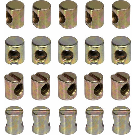 20 pcs M6 Slotted Nuts For Furniture Chairs Beds Cribs.