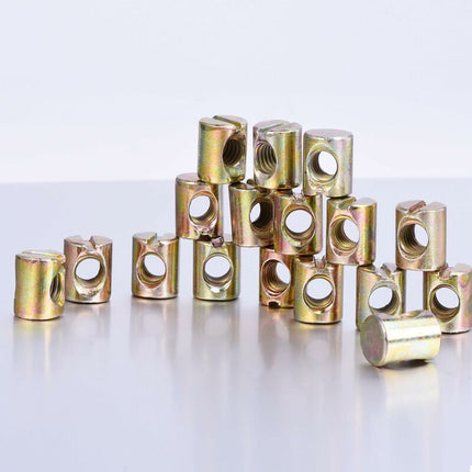 20 pcs M6 Slotted Nuts For Furniture Chairs Beds Cribs.