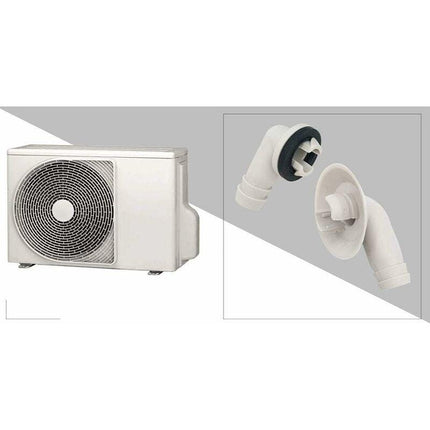 Air Conditioner Drain Hose Connector Elbow Fitting With Rubber Ring For Split Units And Window Units Ac 3/5 Inch (15Mm).