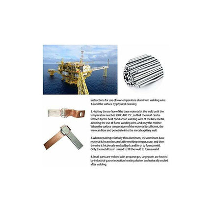 Welding ROd, 50 pcs 2.0Mm Low Temperature Aluminum Welding Electrodes - Easy Melt Welding ROds - Corrosion Resistance.