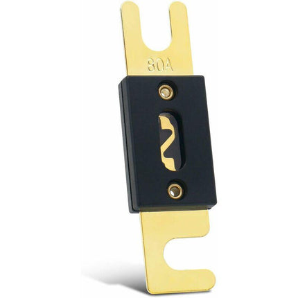 2 Pack Anl Fuse - 80A - For Car Audio System - Black And Gold.