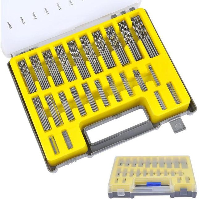 150 pcs Twist Drill Bits High Speed Steel Titanium Micro Drill Bit Set Tool 0.4Mm-3.2Mm For Wood, Metal, Plastic,.