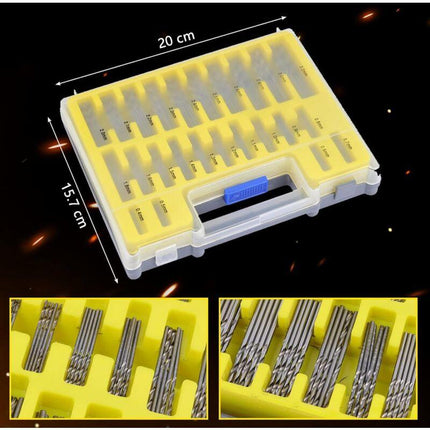 150 pcs Twist Drill Bits High Speed Steel Titanium Micro Drill Bit Set Tool 0.4Mm-3.2Mm For Wood, Metal, Plastic,.