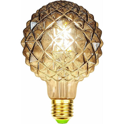 Retro LED Filament Edison Bulbs 4W Smoke Glass 220/240V E27 Crystal Decorative Light Bulbs Art Deco G95 Crystal.