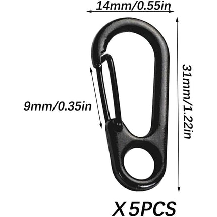 Mini Carabiner Clip, 5 Pieces Mini Carabiner Clip, Spring Carabiner Hook Keychain Clasps, Mini Carabiner Clips, For.