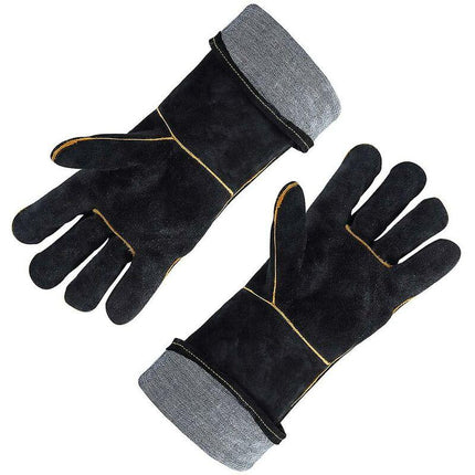 Leather Welding Gloves 932°F High Temperature Work Gloves For Welding Bbq Kitchen Baking Oven Gardening.