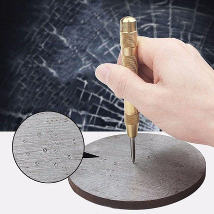 5" Automatic Center Punch Stainless Steel With Adjustable Stroke, Determines Drilling Position For Steel, Wood, Plastic.