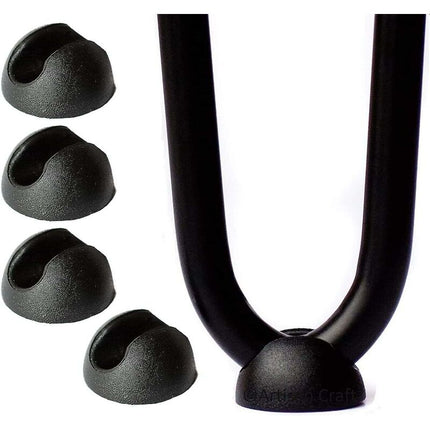 10 pcs Silicone Hairpin Furniture Leg Protectors - Black (10Mm).