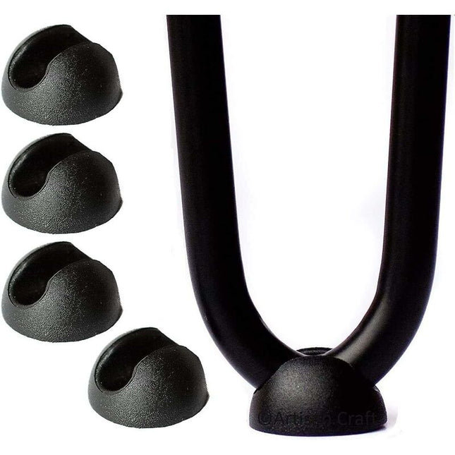 10 pcs Silicone Hairpin Furniture Leg Protectors - Black (10Mm).