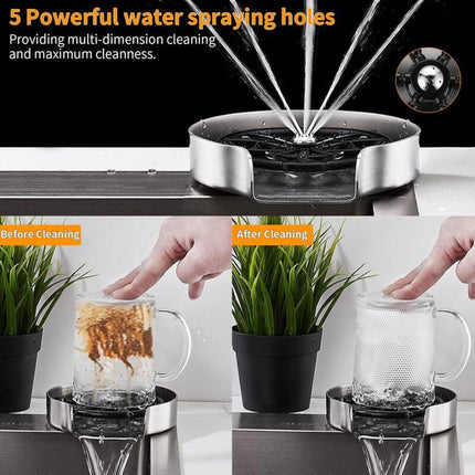 Glass Rinser, Stainless Steel Glass Rinser, Glass Rinser For Kitchen Sink, Glass Rinser For Kitchen Sink Bar Cup.