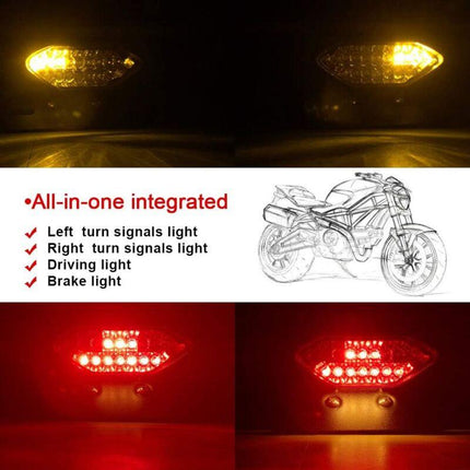 20 LED Motorcycle Tail Light Integrated Motorcycle LED Brake Light & Turn Signal Light Motorcycle LED Driving Lights.