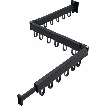 3 Tier Extendable Wall Mounted Clothes Drying Rack For Balcony And Bathroom Black Foldable Wall Mounted.