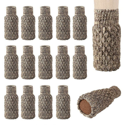 16 pcs Non-Slip Chair Leg Socks, Chair Leg Caps, Knitted Chair Leg Protectors For Floor Scratches And Reduce Noise.