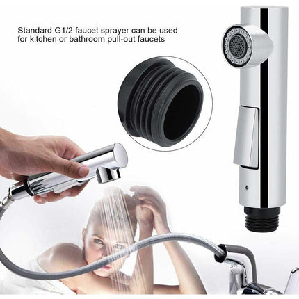 Pull-Out Sprayer Faucet Replacement Accessory 2 Spray Settings For Kitchen Sink.