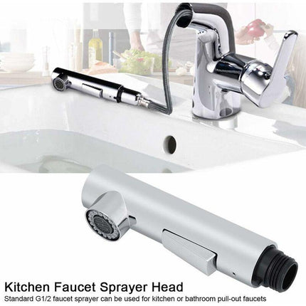 Pull-Out Sprayer Faucet Replacement Accessory 2 Spray Settings For Kitchen Sink.