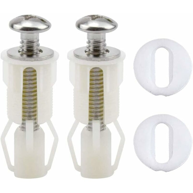 Toilet Seat Fixing,2 pcs Toilet Seat Screws Expanding Rubber Nuts Universal Toilet Seat Fittings Toilet Lid Cover.
