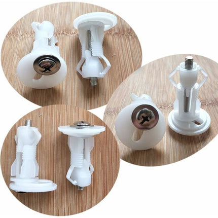 Toilet Seat Fixing,2 pcs Toilet Seat Screws Expanding Rubber Nuts Universal Toilet Seat Fittings Toilet Lid Cover.