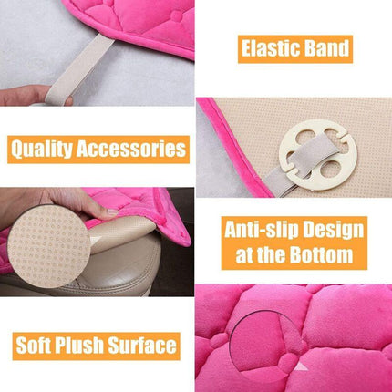 Car Seat Cushion Seat Cover Velvet Cover For Back Chair Front Seat Vehicle Protective Cover Mat Protector For Pets (2.