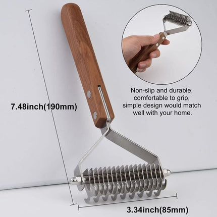 Coat King Brush For Dogs And Cats, Pet Grooming Comb Dematting Rake Significantly Reduces Shedding.