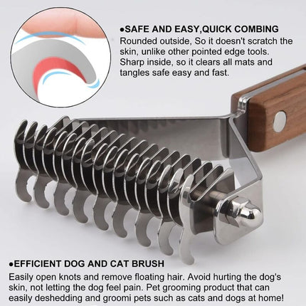 Coat King Brush For Dogs And Cats, Pet Grooming Comb Dematting Rake Significantly Reduces Shedding.