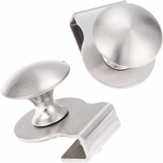 Stainless Steel Glass Door Handle / Clip / Glass Clip 5-8Mm Showcase Cabinet Furniture Drawer Handle, No Drilling, 2.